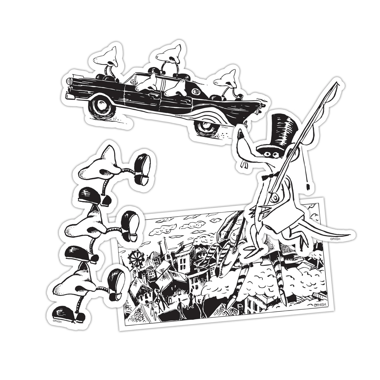 Junta Pollock Fridge Magnets