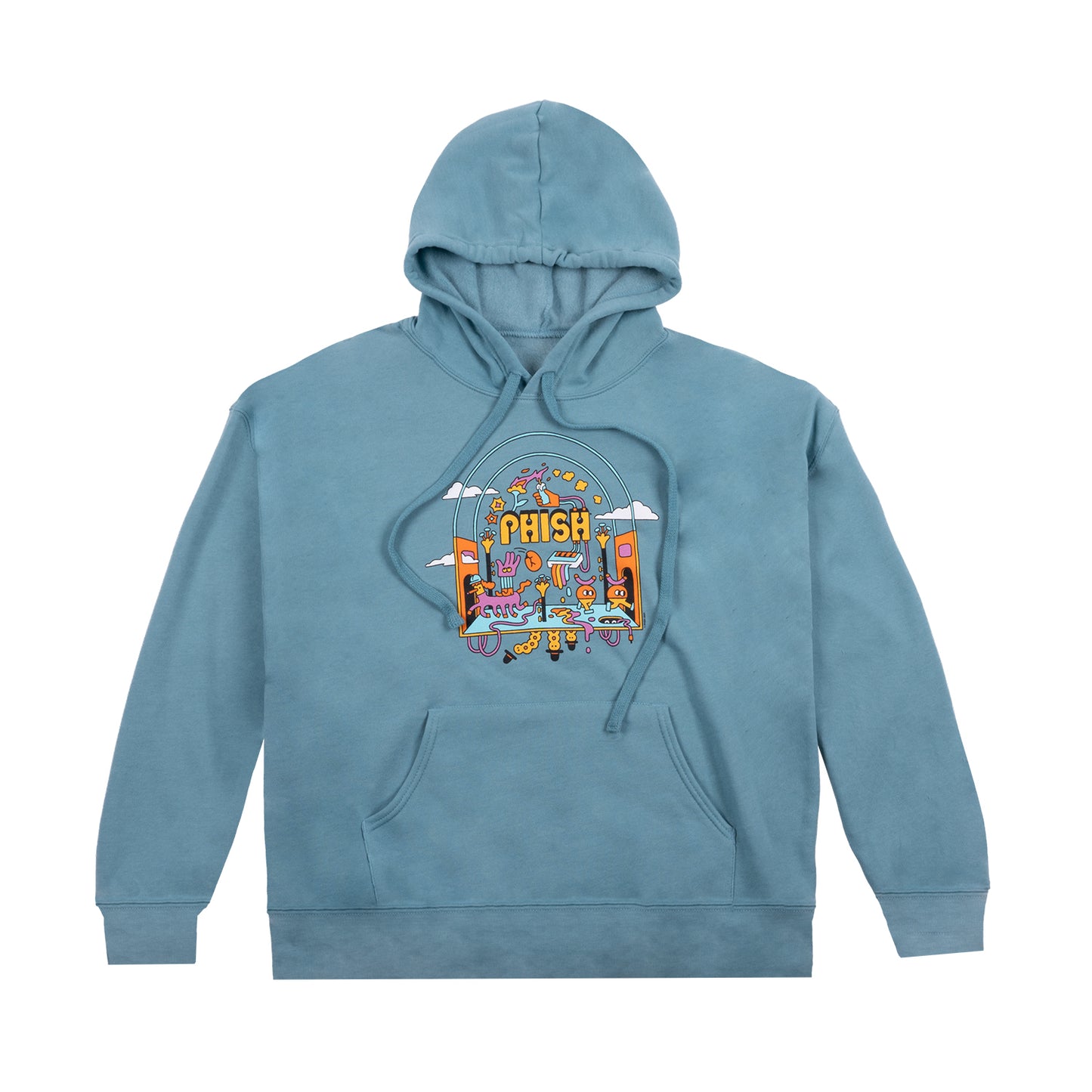 Synthesis Drop Shoulder Hoodie on Heather Blue Lagoon