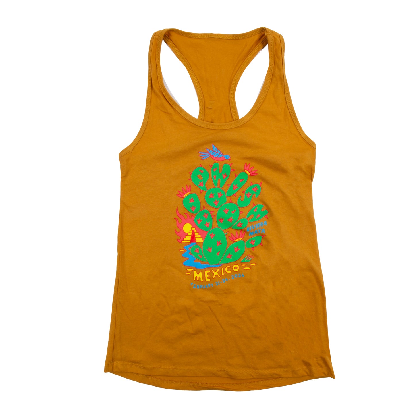 Women's Paddle Cactus Tank on Antique Gold