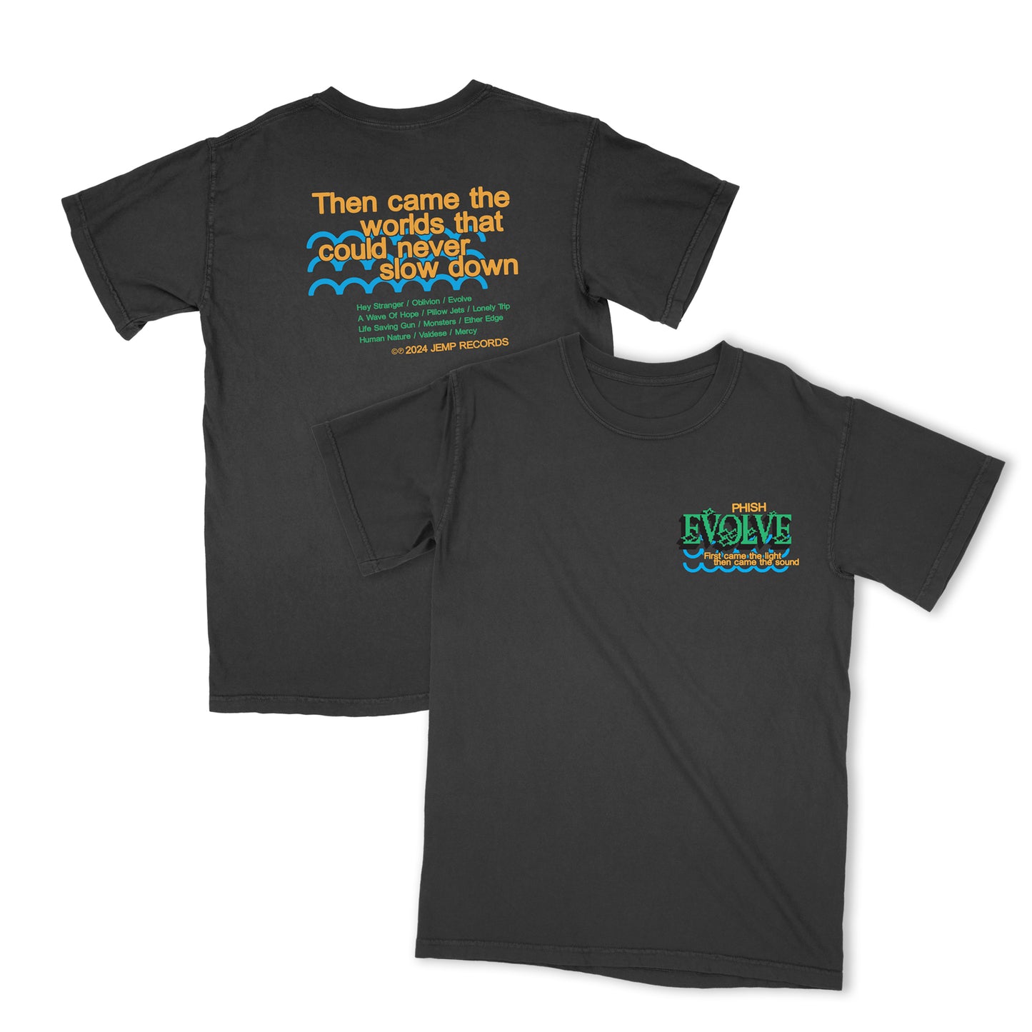 Evolve Puff-Ink Tee on Pepper Grey