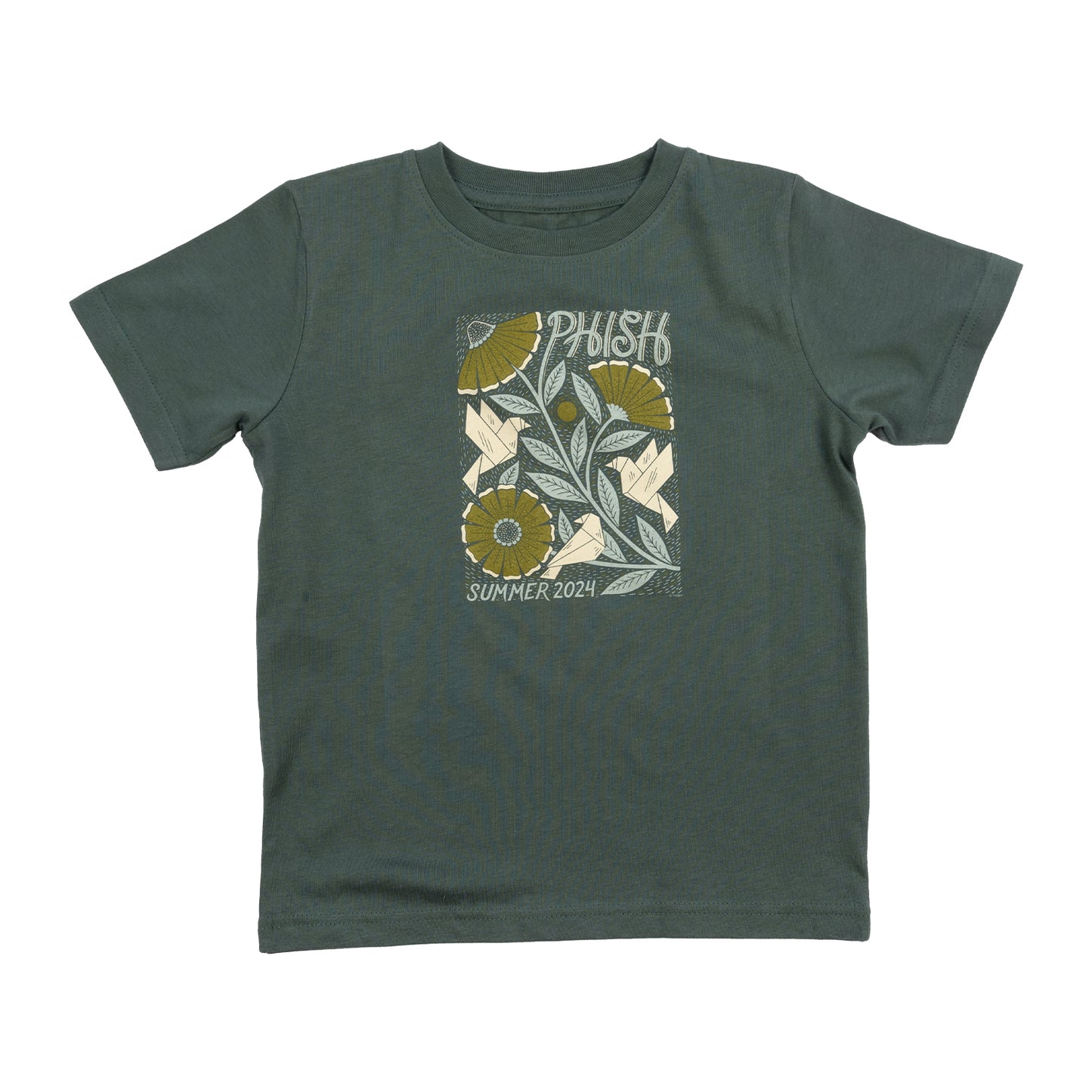 Kid's Origami Flight Summer '24 Tee on Basil