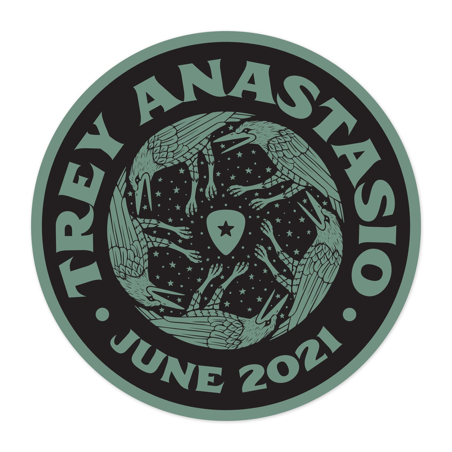 Trey Anastasio Five Birds June 2021 Tour Sticker