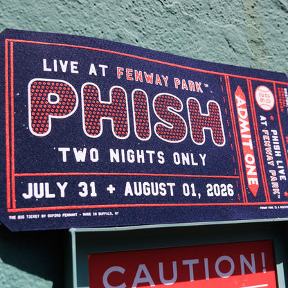 Phish x Oxford Pennant  Fenway Park Big Ticket