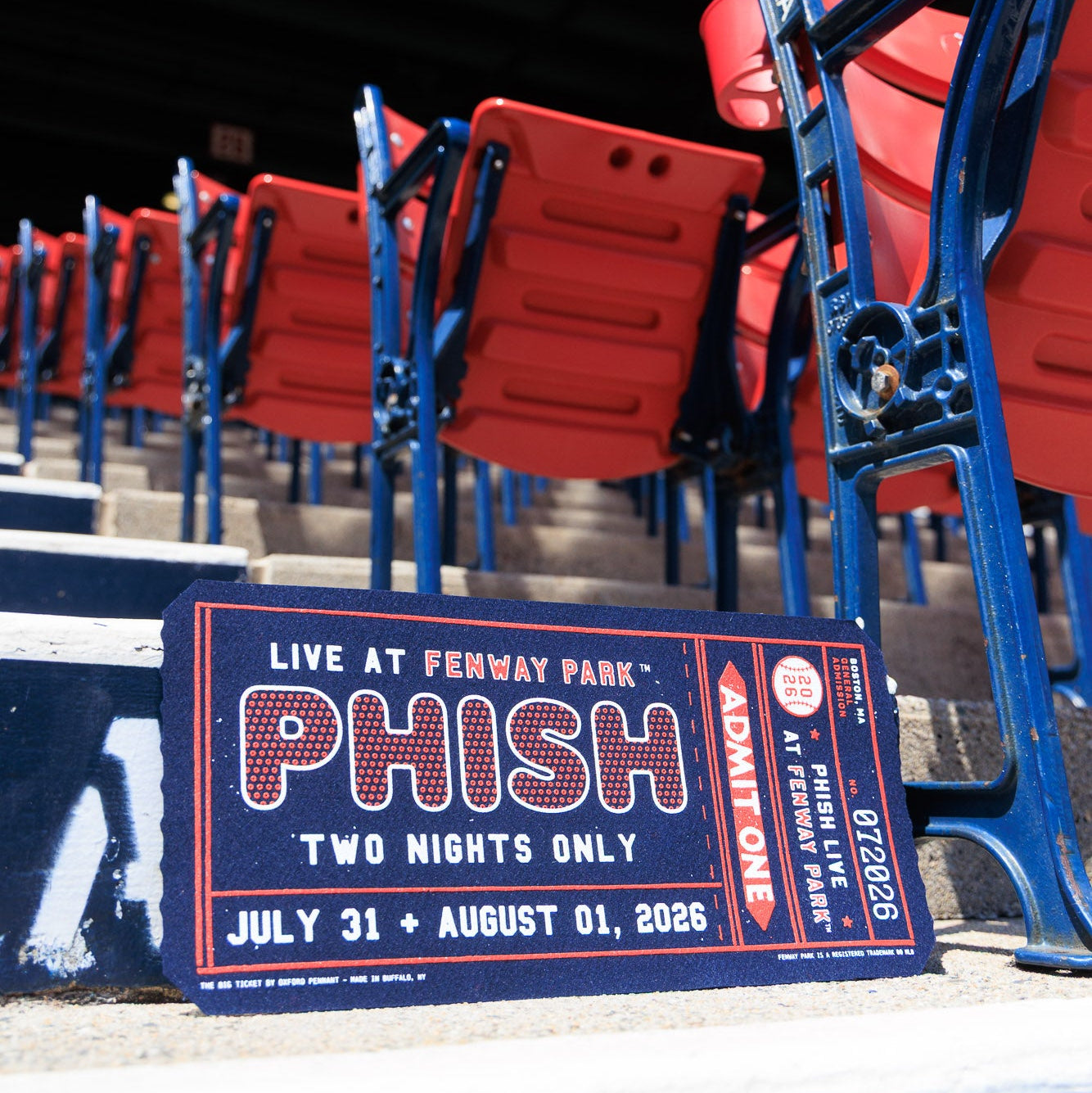 Phish x Oxford Pennant  Fenway Park Big Ticket