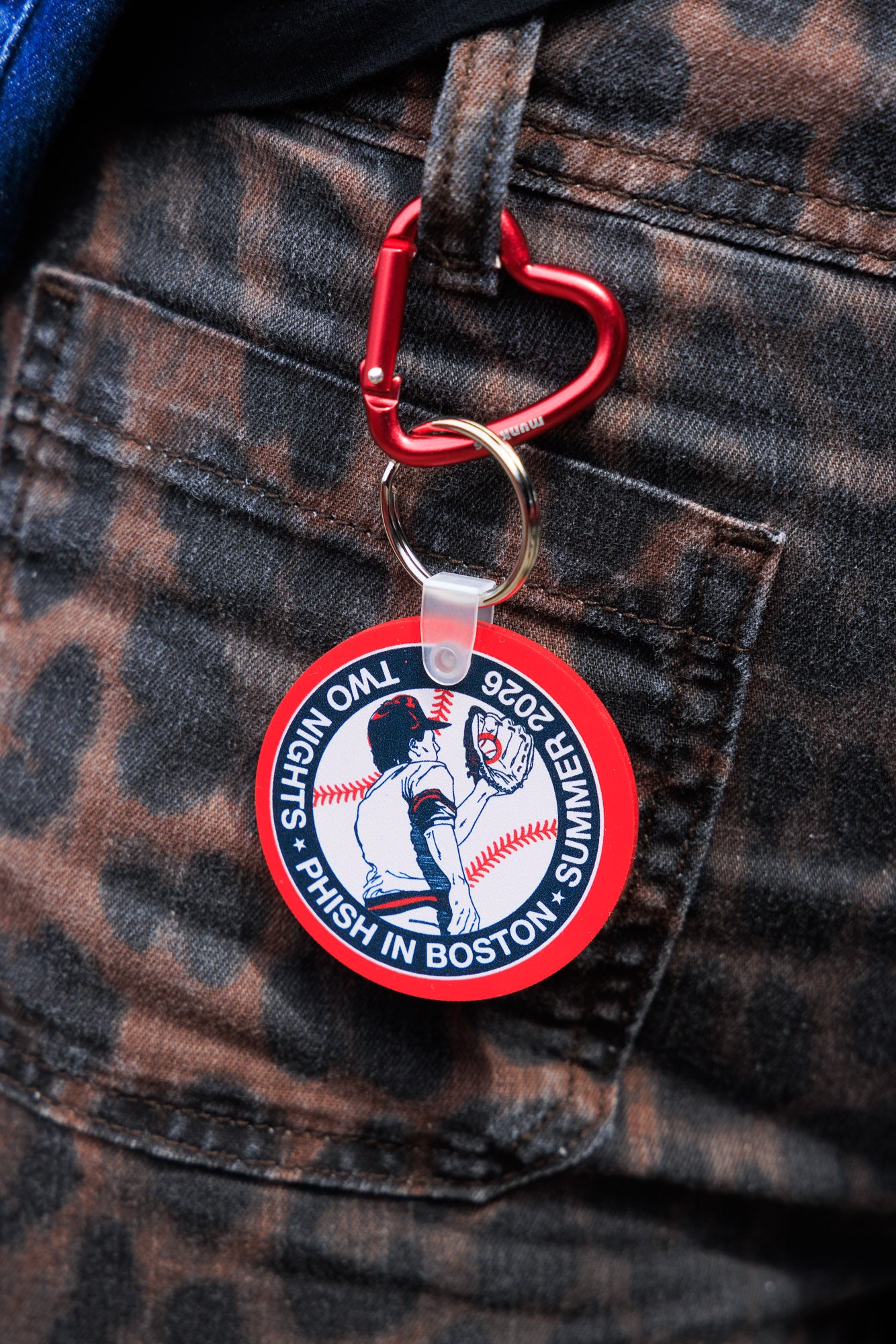 Fly Ball Retro Rubber Keychain