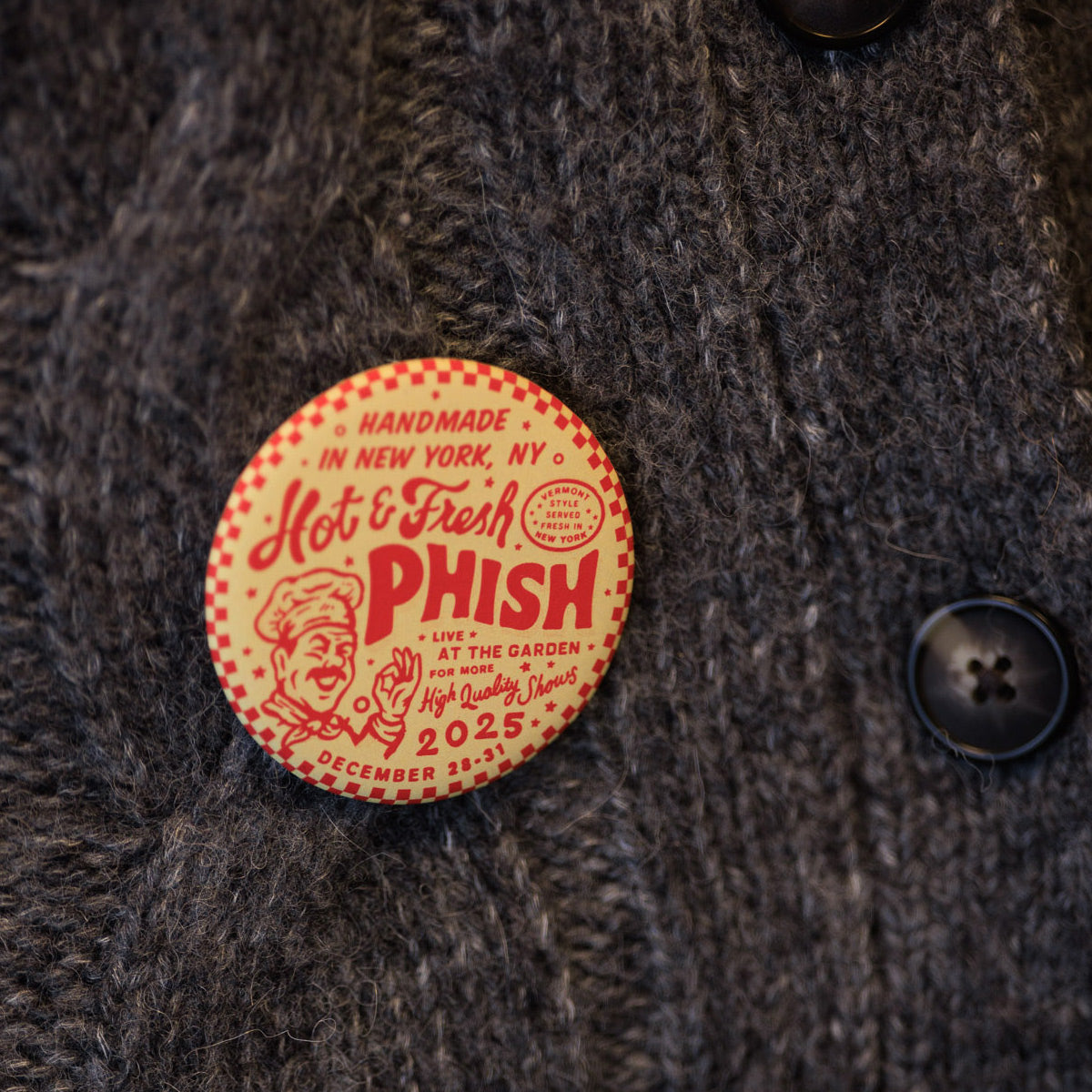 Mama Mia! New Year's Run '25 Button