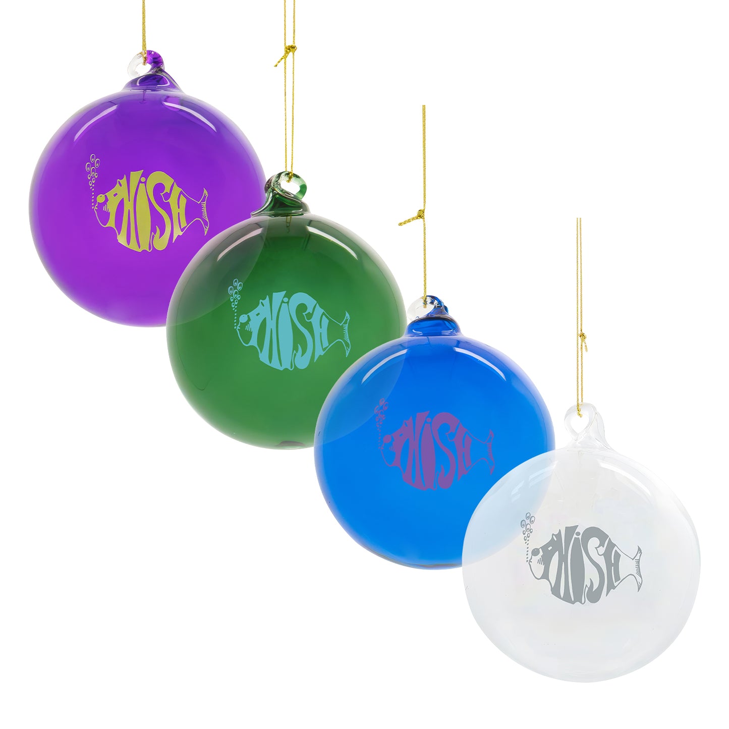 Classic Phish Logo Hand-Blown Glass Ornaments