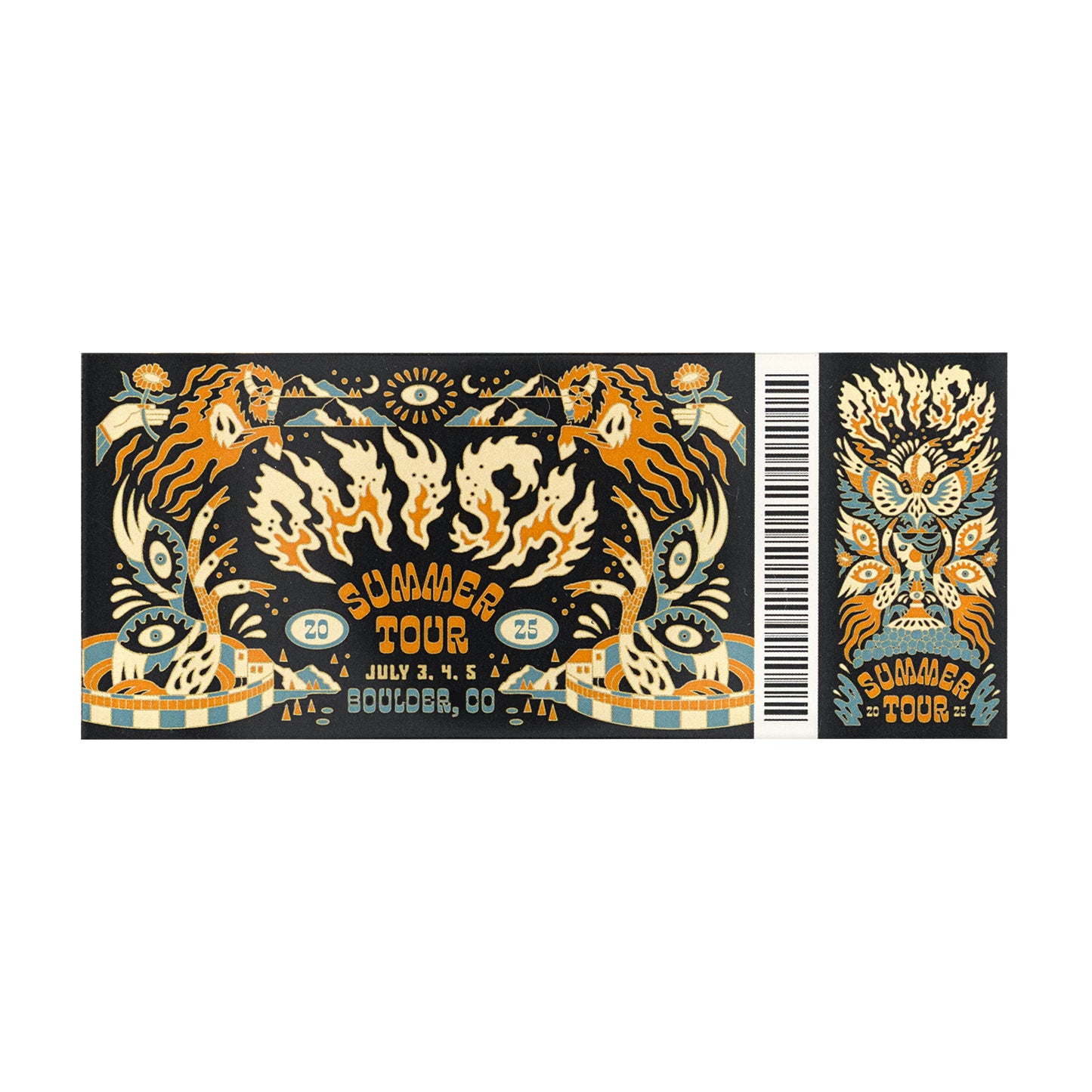 Summer Tour 2025 Ticket Magnets