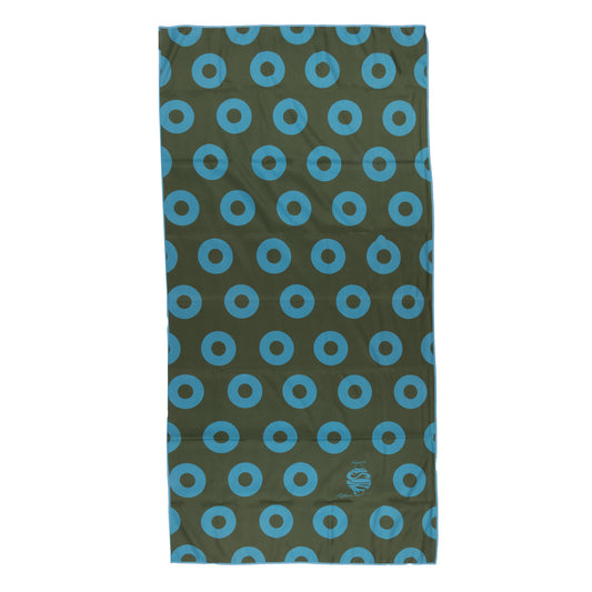 Fishman Donut Quick Dry Towel Olive/Teal