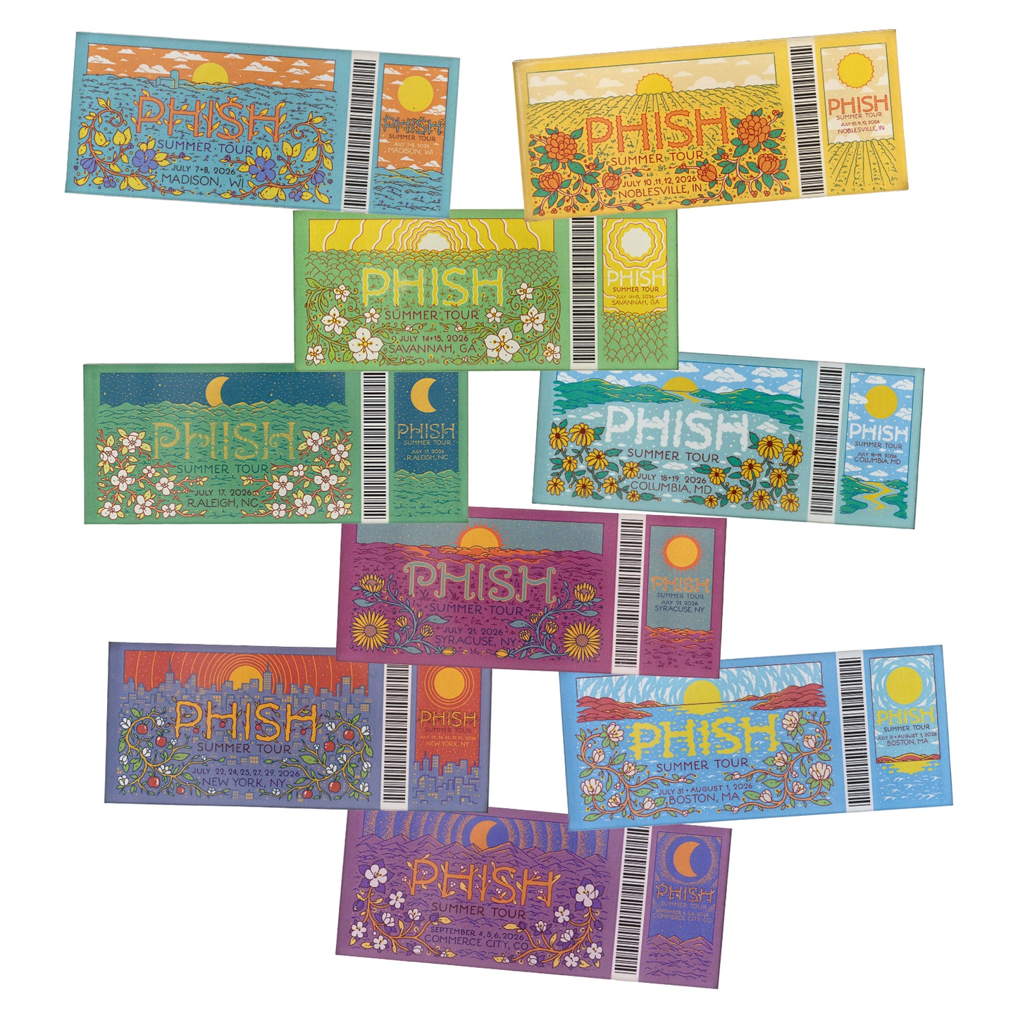 Summer Tour 2026 Ticket Magnets