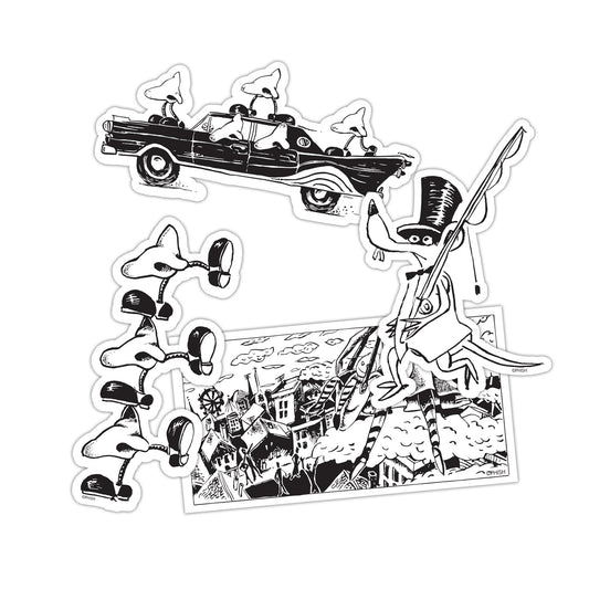 Junta Pollock Fridge Magnets