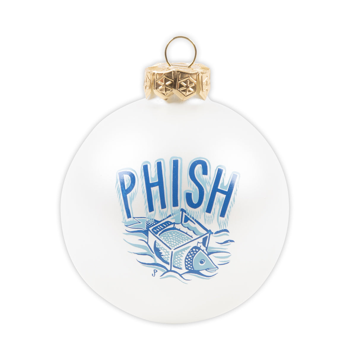 Pollock Ice Fisher Glass Ornament