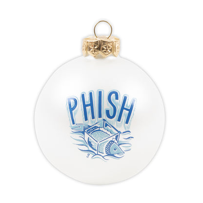 Pollock Ice Fisher Glass Ornament