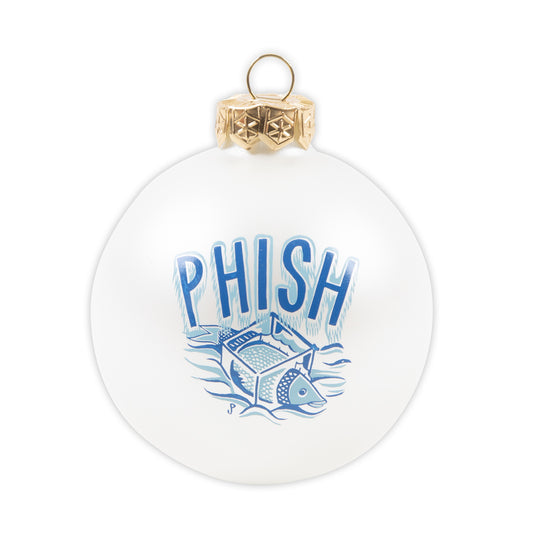 Pollock Ice Fisher Glass Ornament