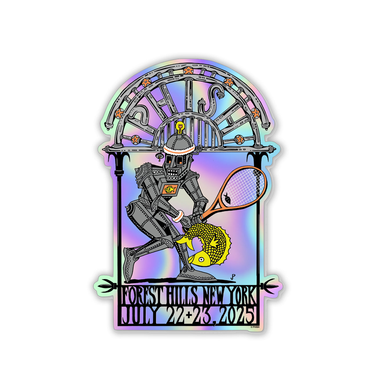 Pollock Tennis Robot Forest Hills Sticker