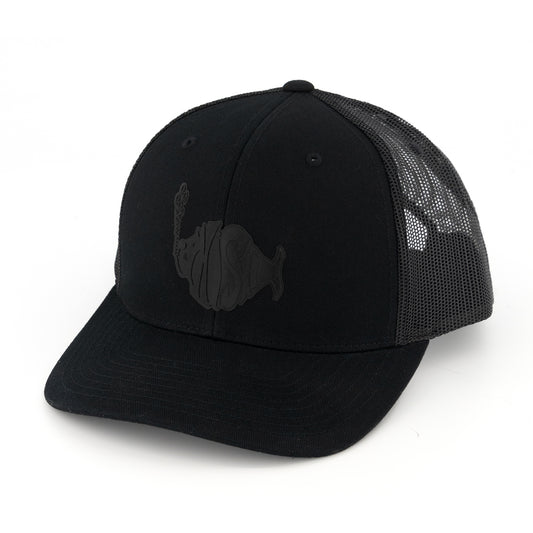 Stealth Logo Hat on Black