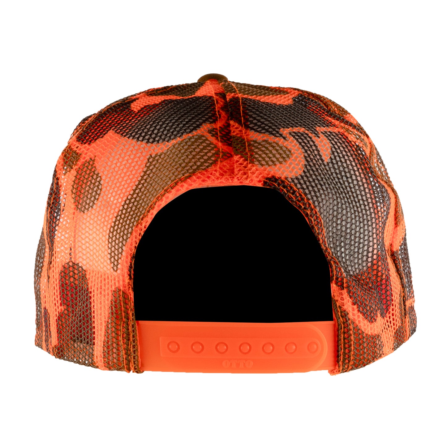 Orange Camo Foam Trucker Mesh Hat