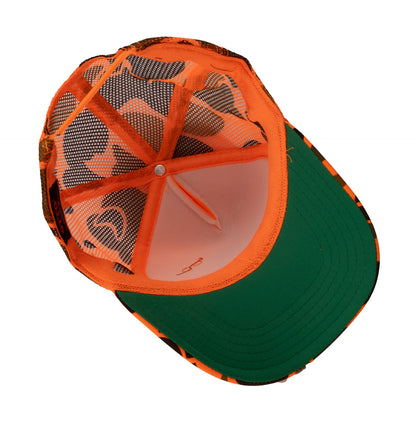 Orange Camo Foam Trucker Mesh Hat