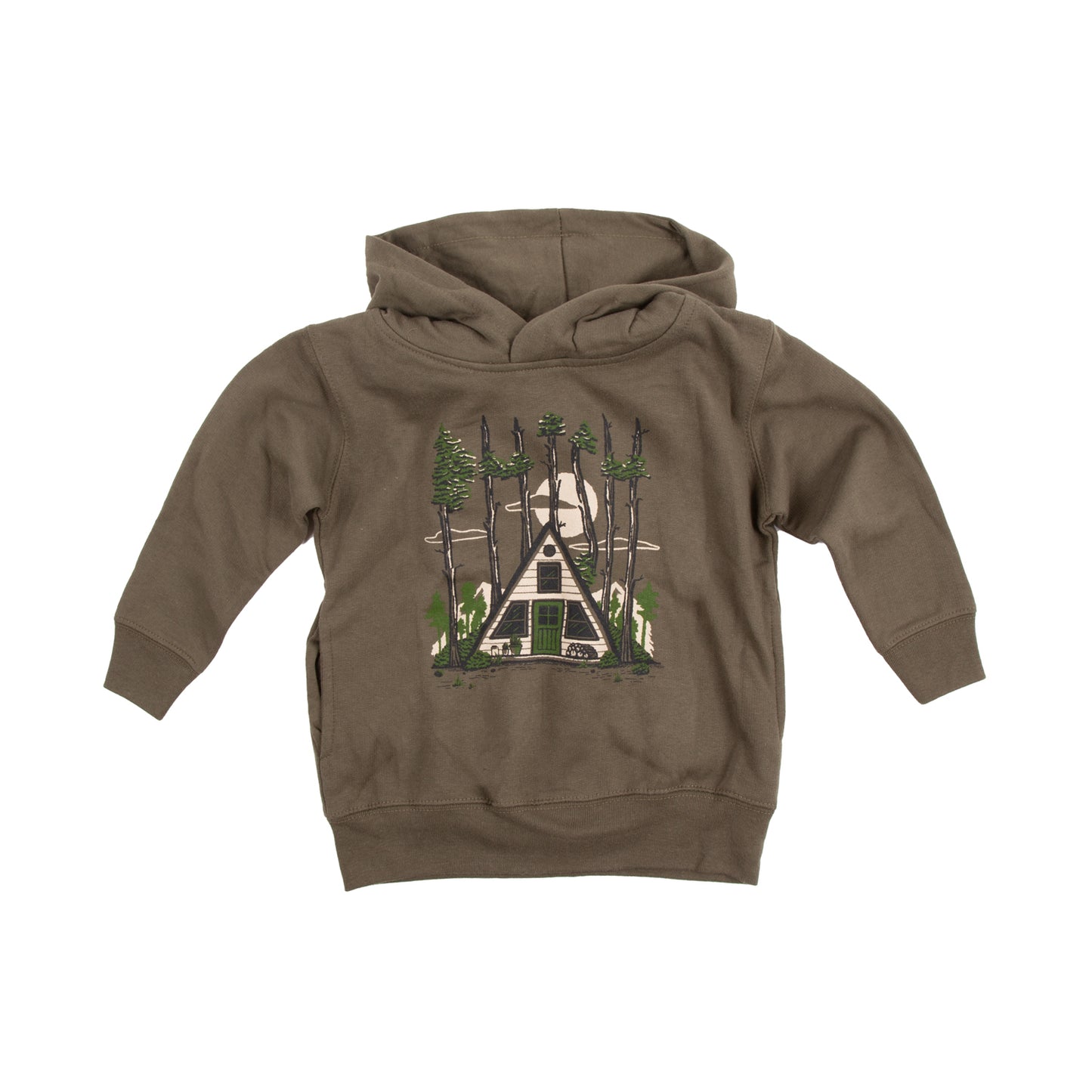 Kids Take The A Frame Pullover Hoodie on Military Green