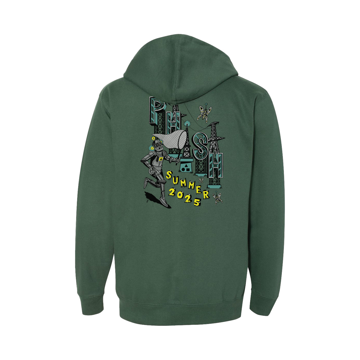 Pollock Robot Butterflies Summer Tour 2025 Zip-Up Hoodie