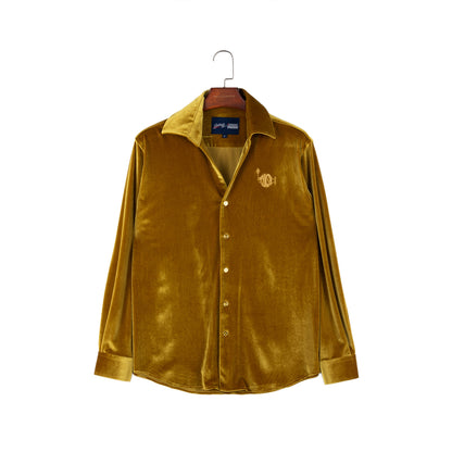Trey Clifford Ball Velour Button Down Shirt