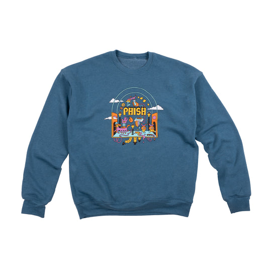 Synthesis Crew Neck Sweatshirt on Heather Deep Teal