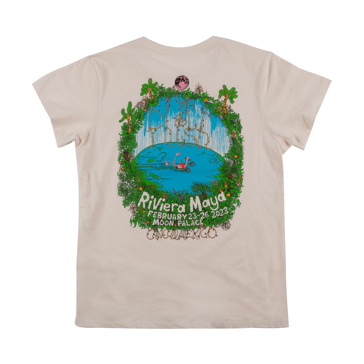 Cenote Flamingo Women's Tee - Cream