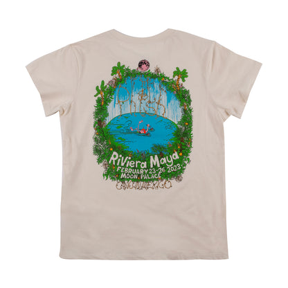 Cenote Flamingo Women's Tee - Cream