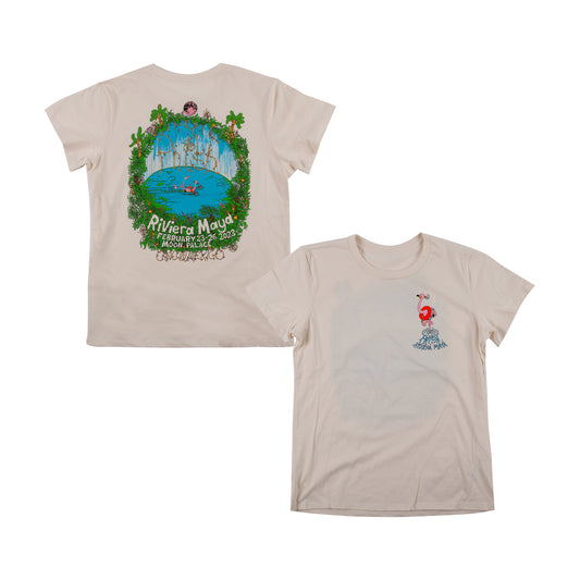 Cenote Flamingo Women's Tee - Cream
