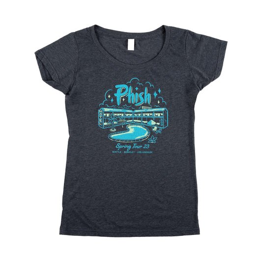 Women's Roadside Motel Tour Tee on Asphalt Grey