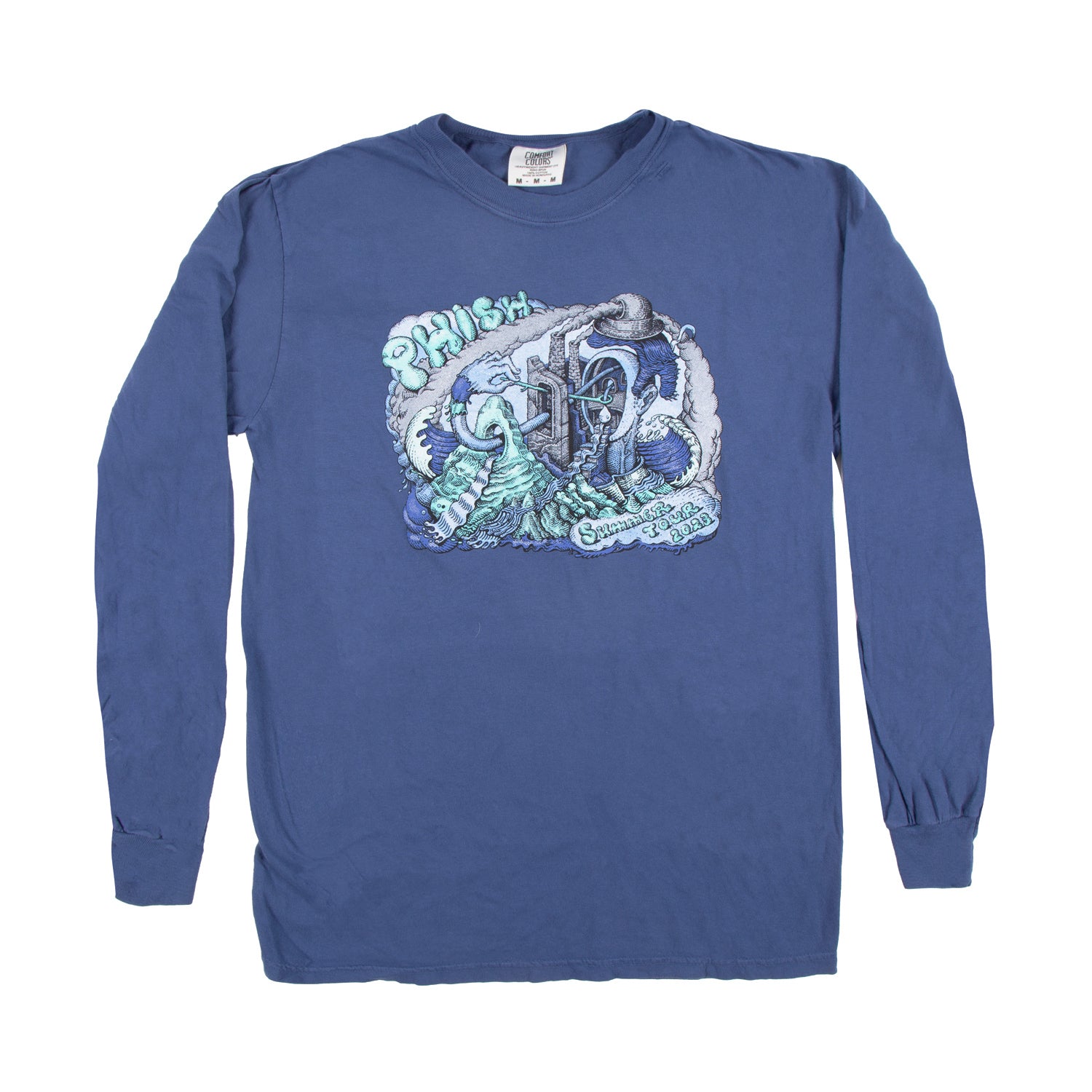 Welker Free Motion Summer Tour 2023 Long Sleeve Tee on China Blue