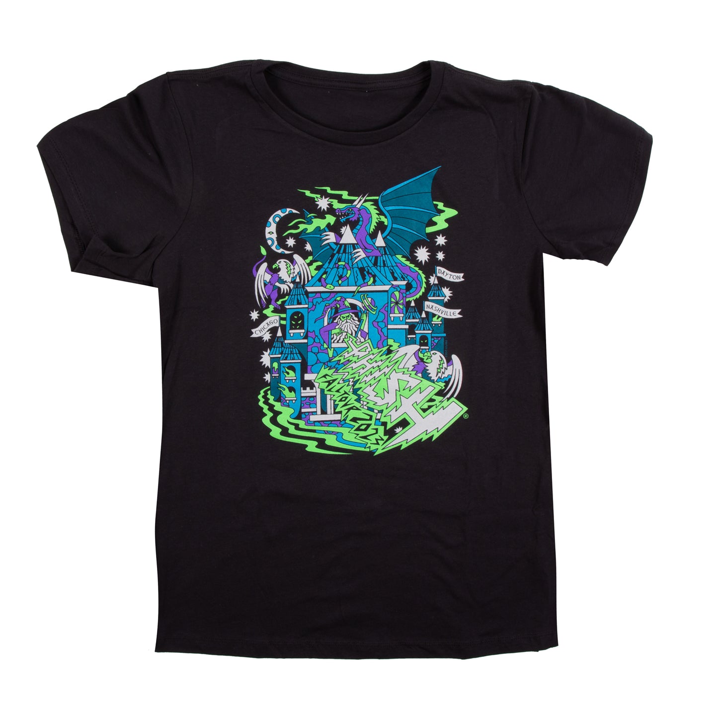 Fall '23 Crumbling Castle Women's Tee - Dark Grey