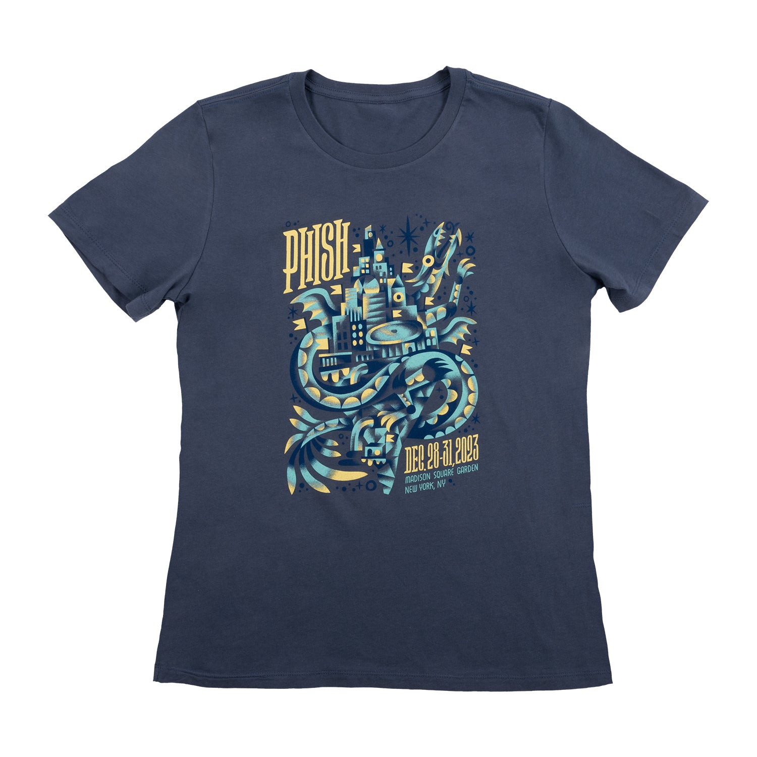 Women's Serpent City NYE Run Tee on Vintage Navy