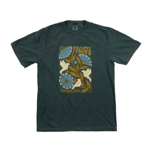 Origami Flight Summer '24 Tee on Blue Spruce