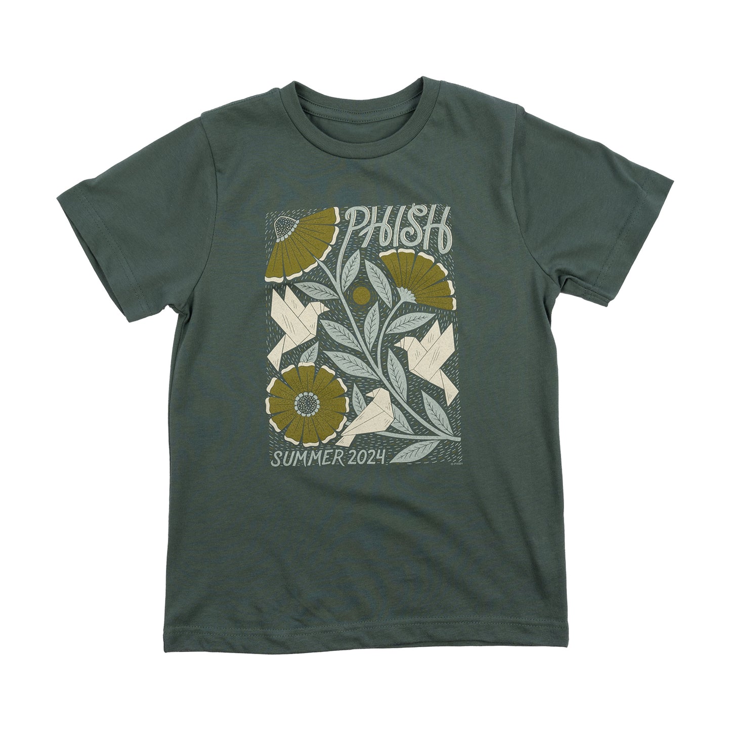 Youth Origami Flight Summer '24 Tee on Basil