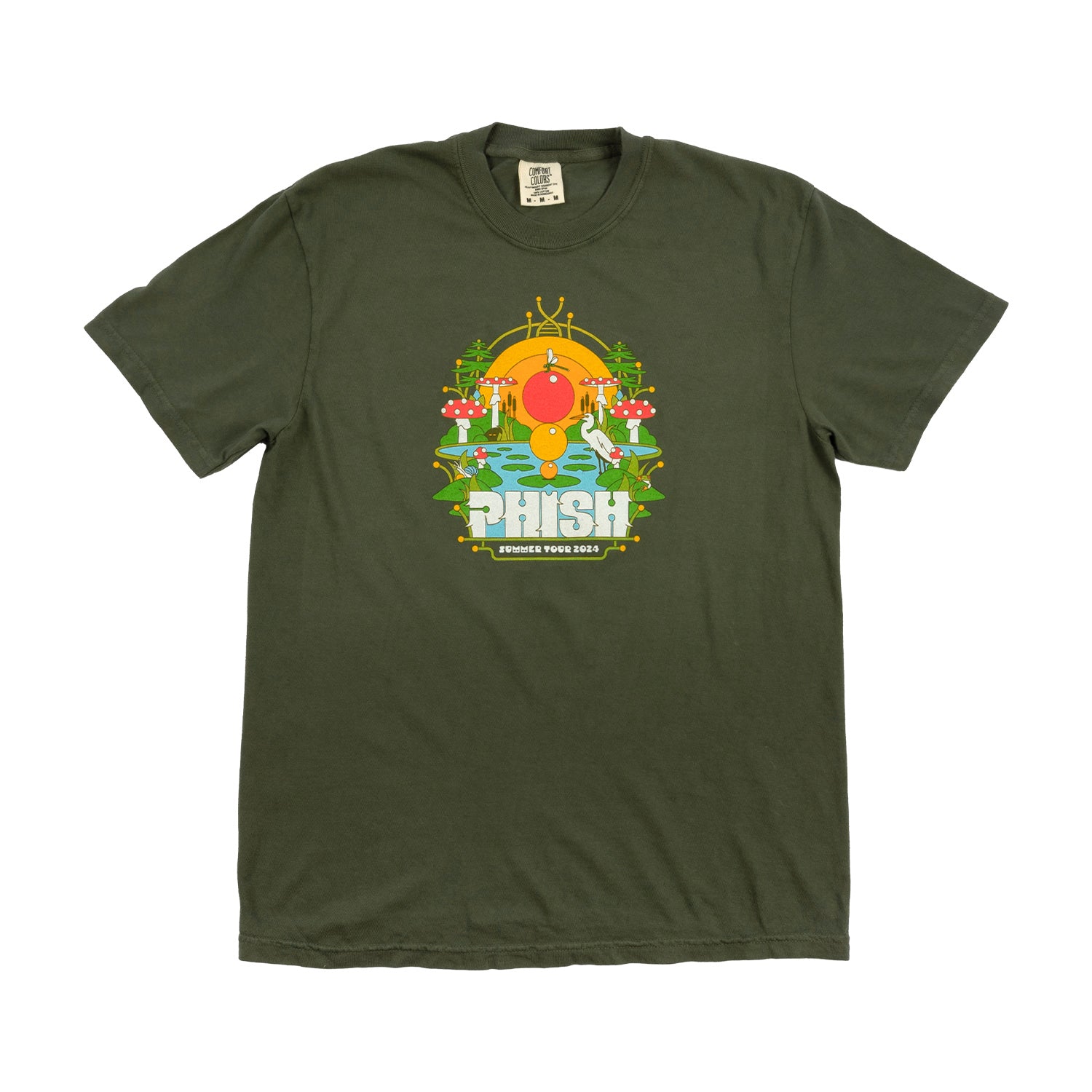 Pond Life Summer 24 Tee on Sage Green