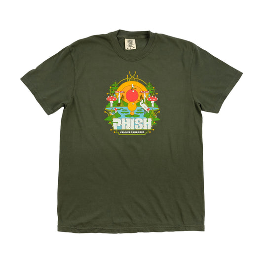 Pond Life Summer 24 Tee on Sage Green