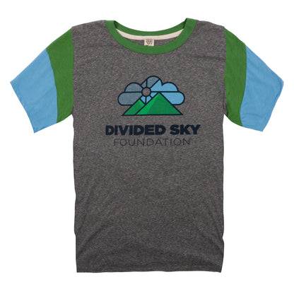 Divided Sky CAMP Tee on Tri-Grey/Blue/Green