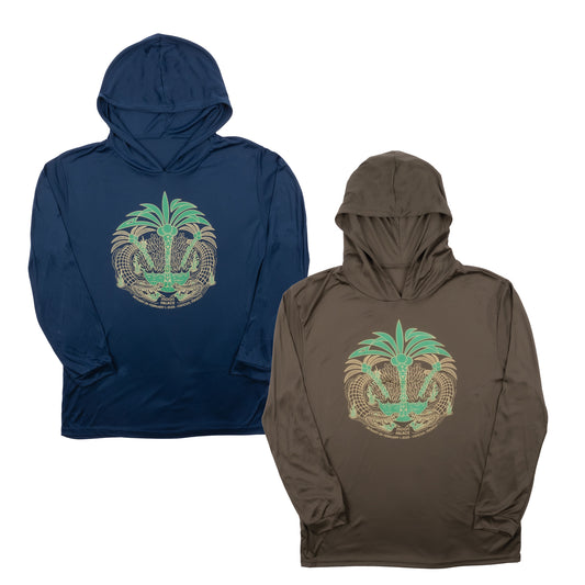 Coconut Jaws Gator Performance Hooded Long Sleeve Swim Shirt