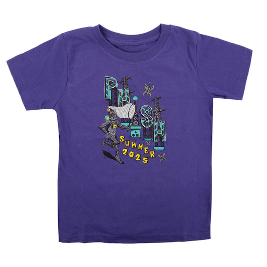 Kids Summer Tour 2025 Pollock Robot Butterfly Tee