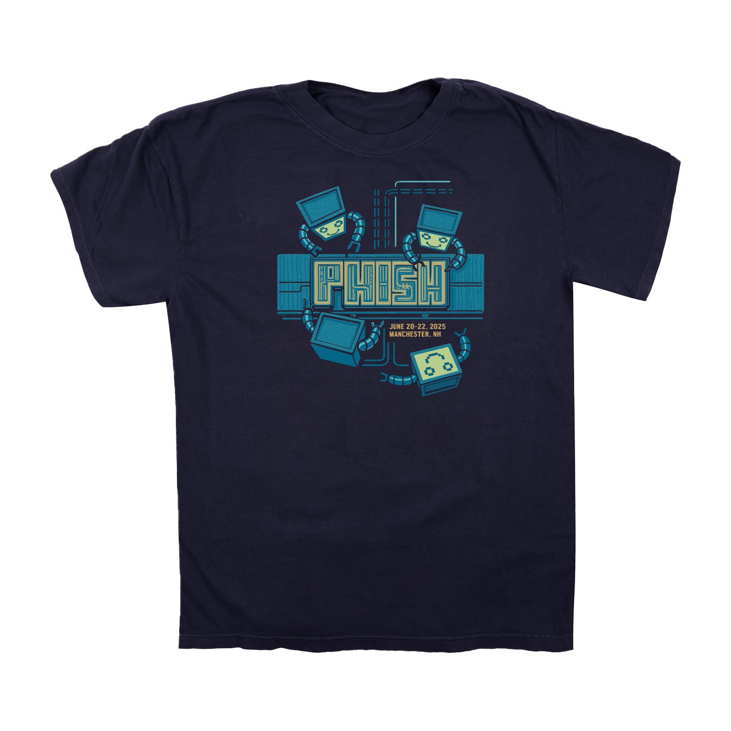Manchester Summer Tour 2025 Event Tee on Polyblend Navy