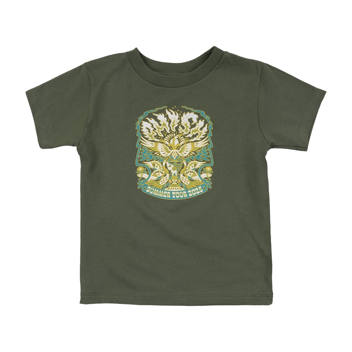 Kids Flaming Bird Head Summer Tour Tee