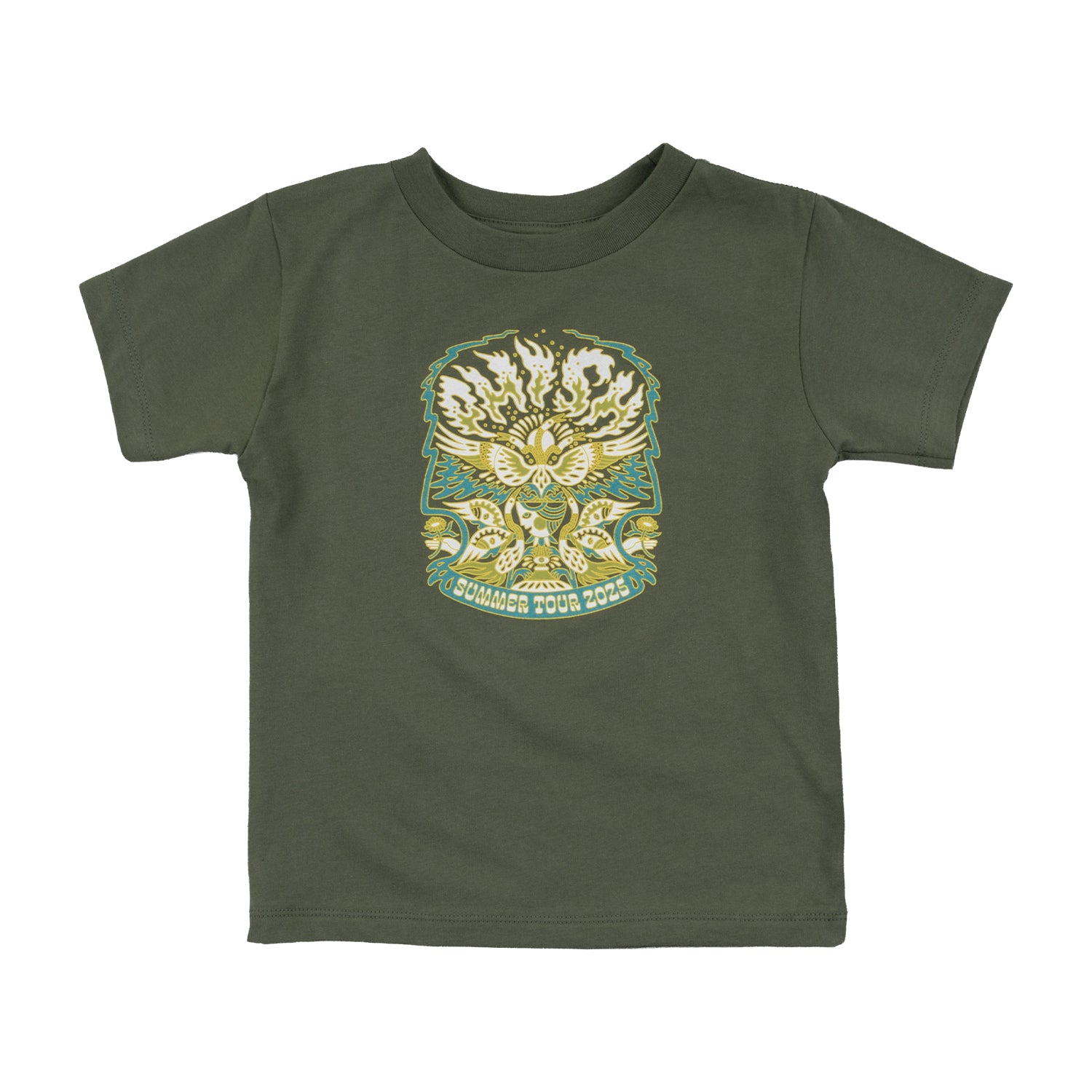 Kids Flaming Bird Head Summer Tour Tee