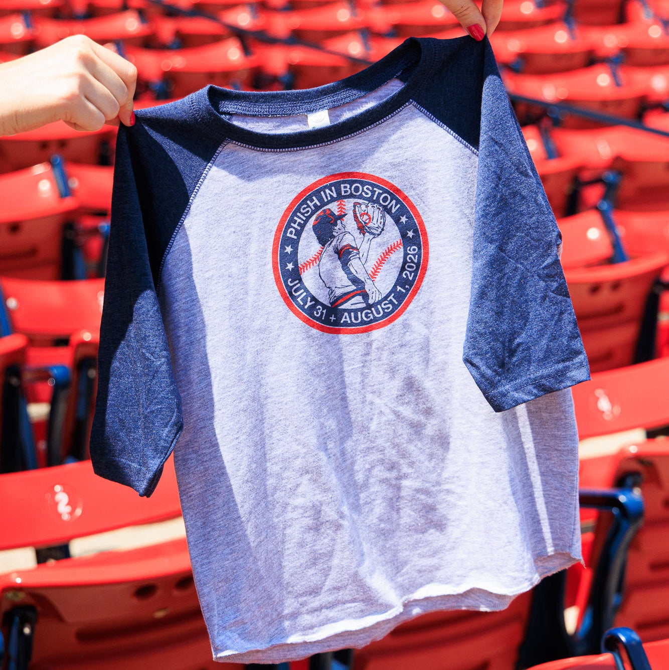 Kid's Fly Ball Fenway 3/4 Sleeve Baseball Tee