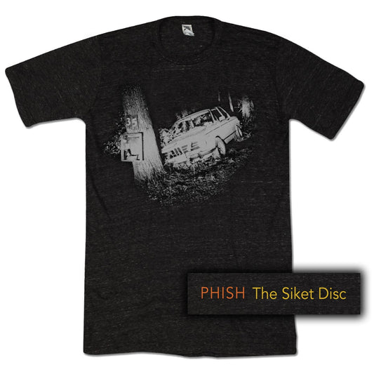 The Siket Disc T-shirt on Tri-Blend Onyx