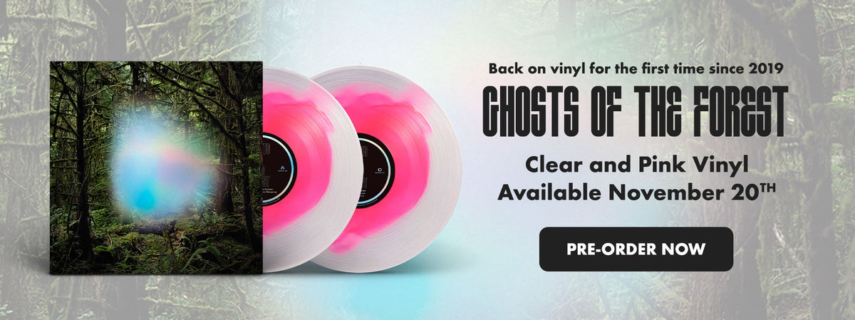 Ghosts Of The Forest Clear & Pink 2-LP Vinyl. Available November 29, 2026. Back on vinyl for the first time since 2019. Pre-Order Now!