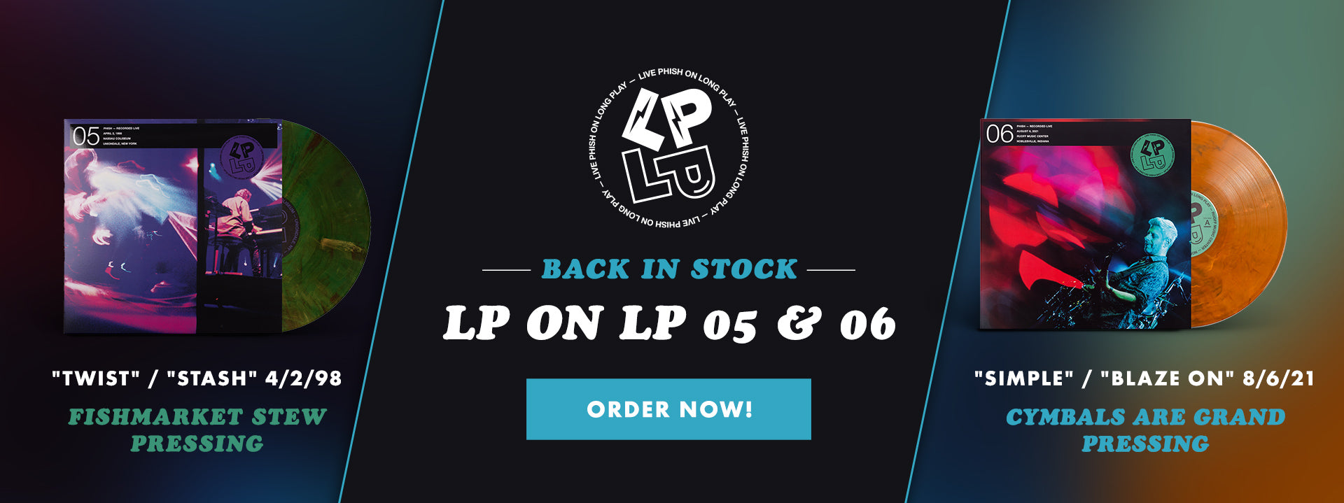 Back in stock. LP on LP 05 and 06. Order now.