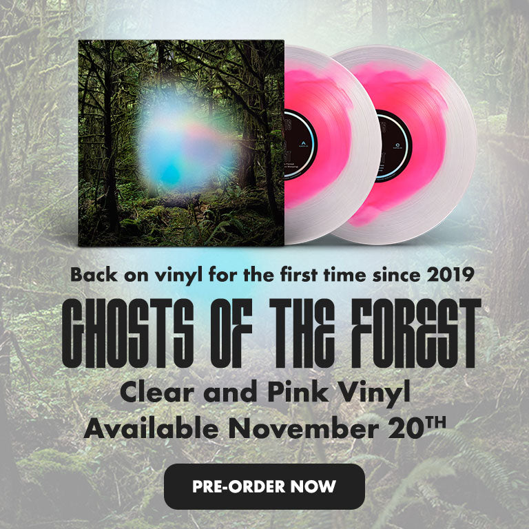 Ghosts Of The Forest Clear & Pink 2-LP Vinyl. Available November 29, 2026. Back on vinyl for the first time since 2019. Pre-Order Now!