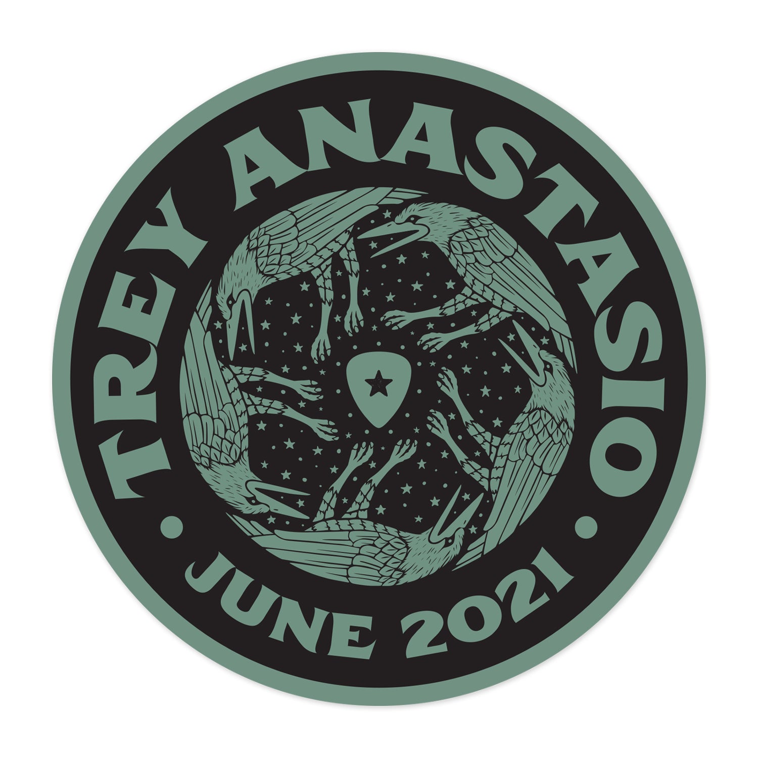 Trey Anastasio Five Birds June 2021 Tour Sticker