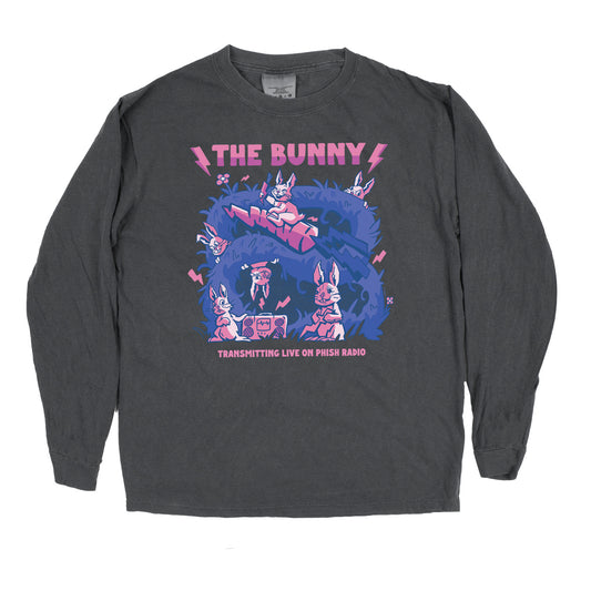 The Bunny Radio Longsleeve Tee on Grey